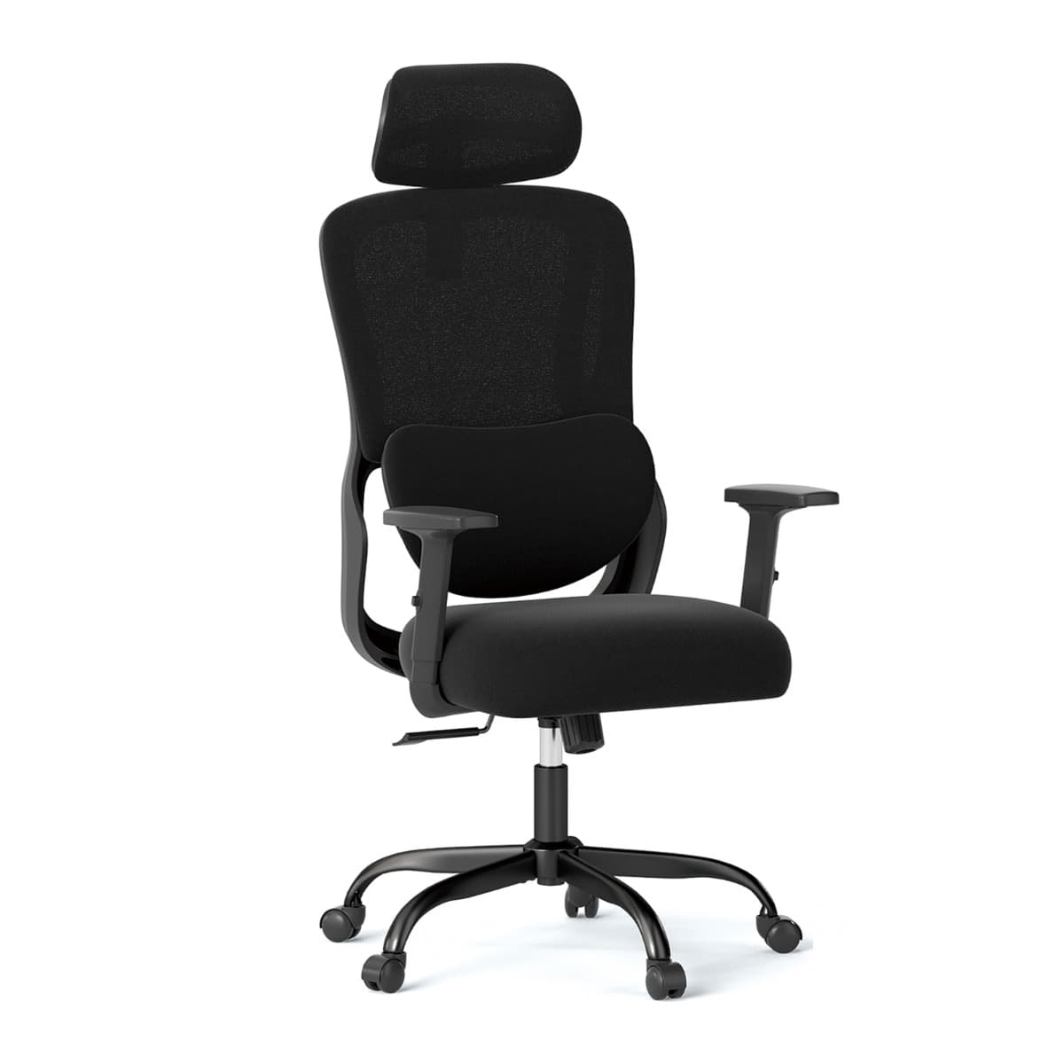 Chaise de Bureau avec Appuie-Tête Chaise Ergonomique avec Dossier Réglable Soutien Lombaire et Accou