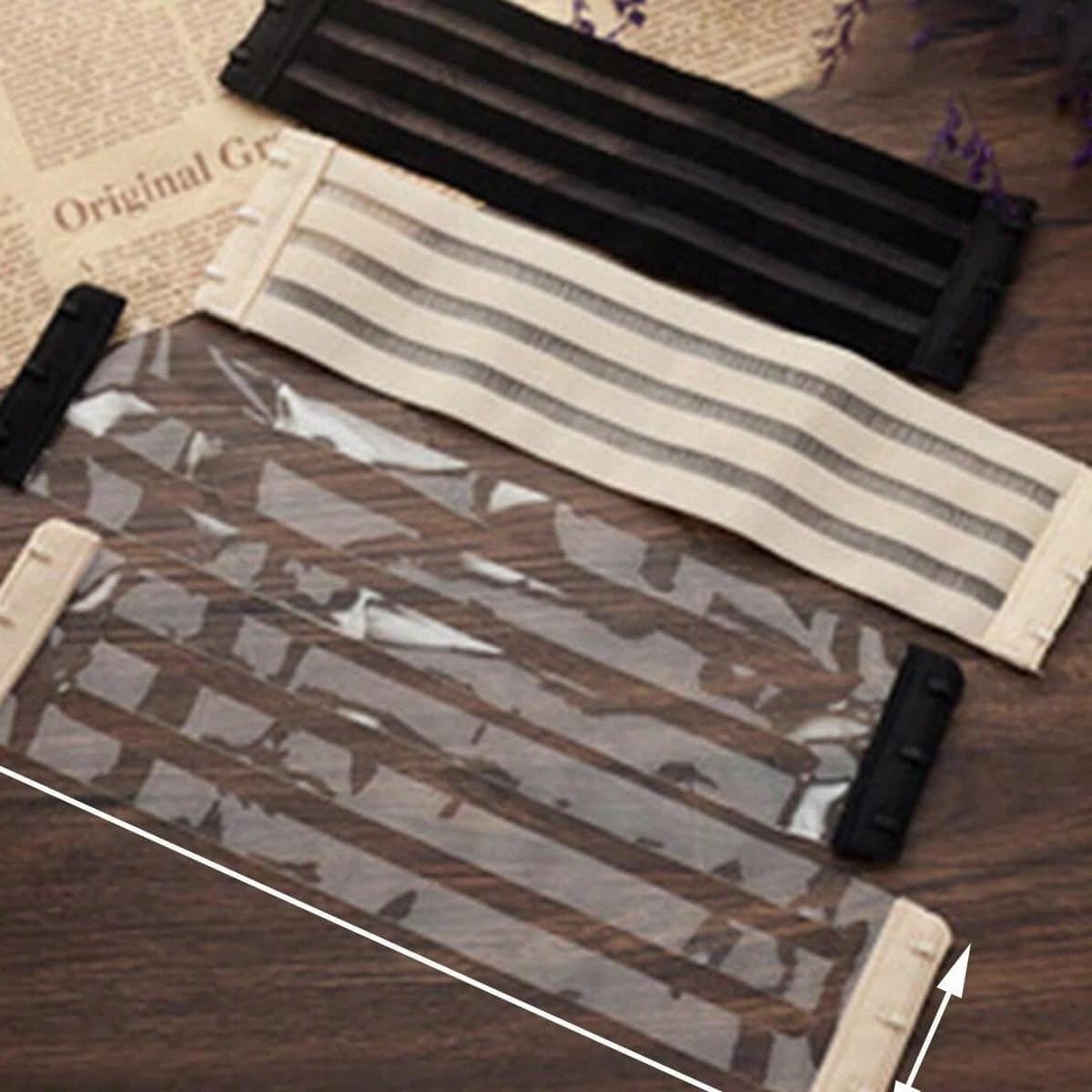 Ensemble de 4 pièces Soutien-gorge sans bretelles et sans dossier multicolore pour femmes avec bande élastique, accessoires de lingerie pour femmes