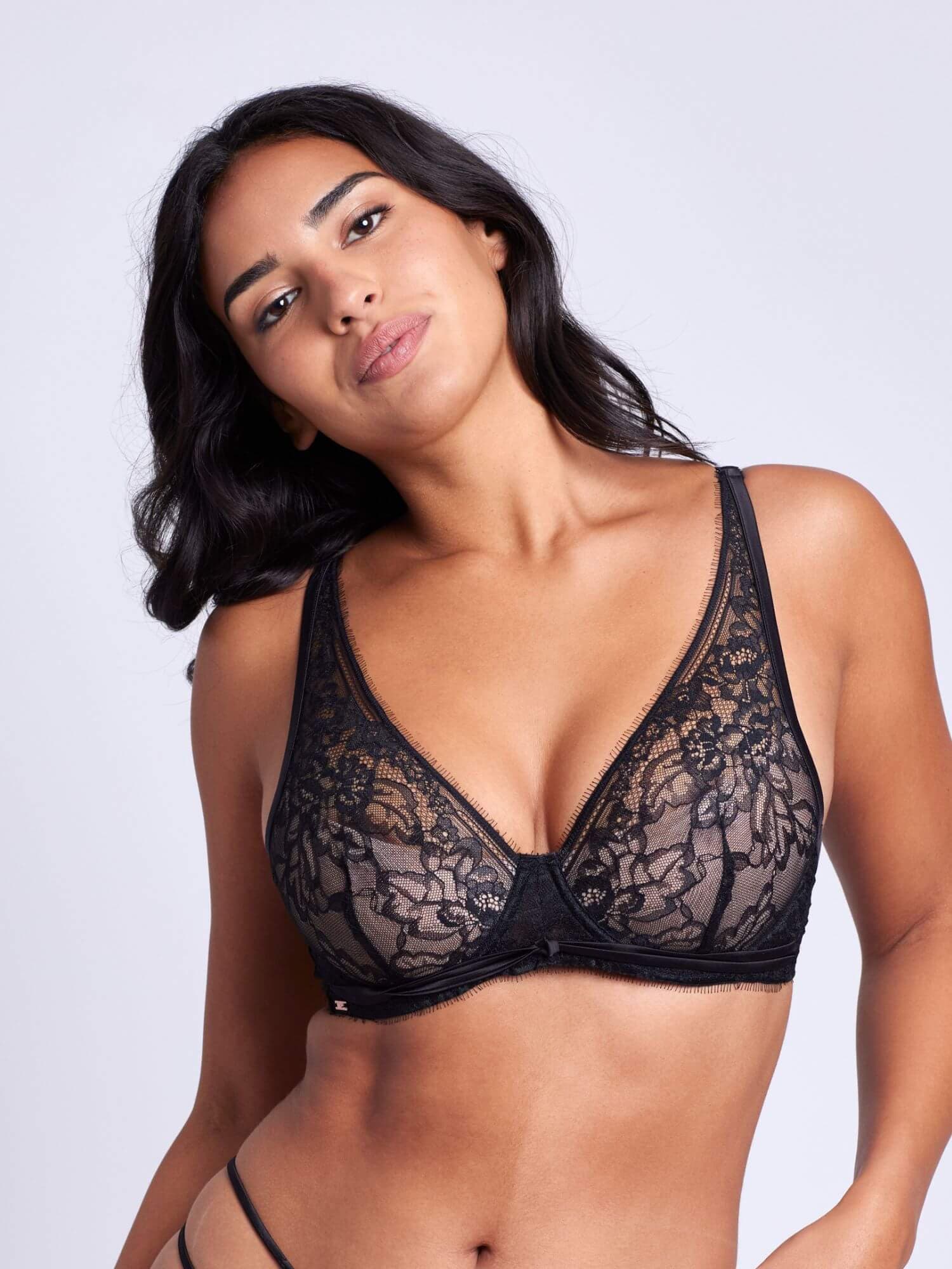 Soutien-gorge à armatures Bonnets BCD ALICE noir/nude