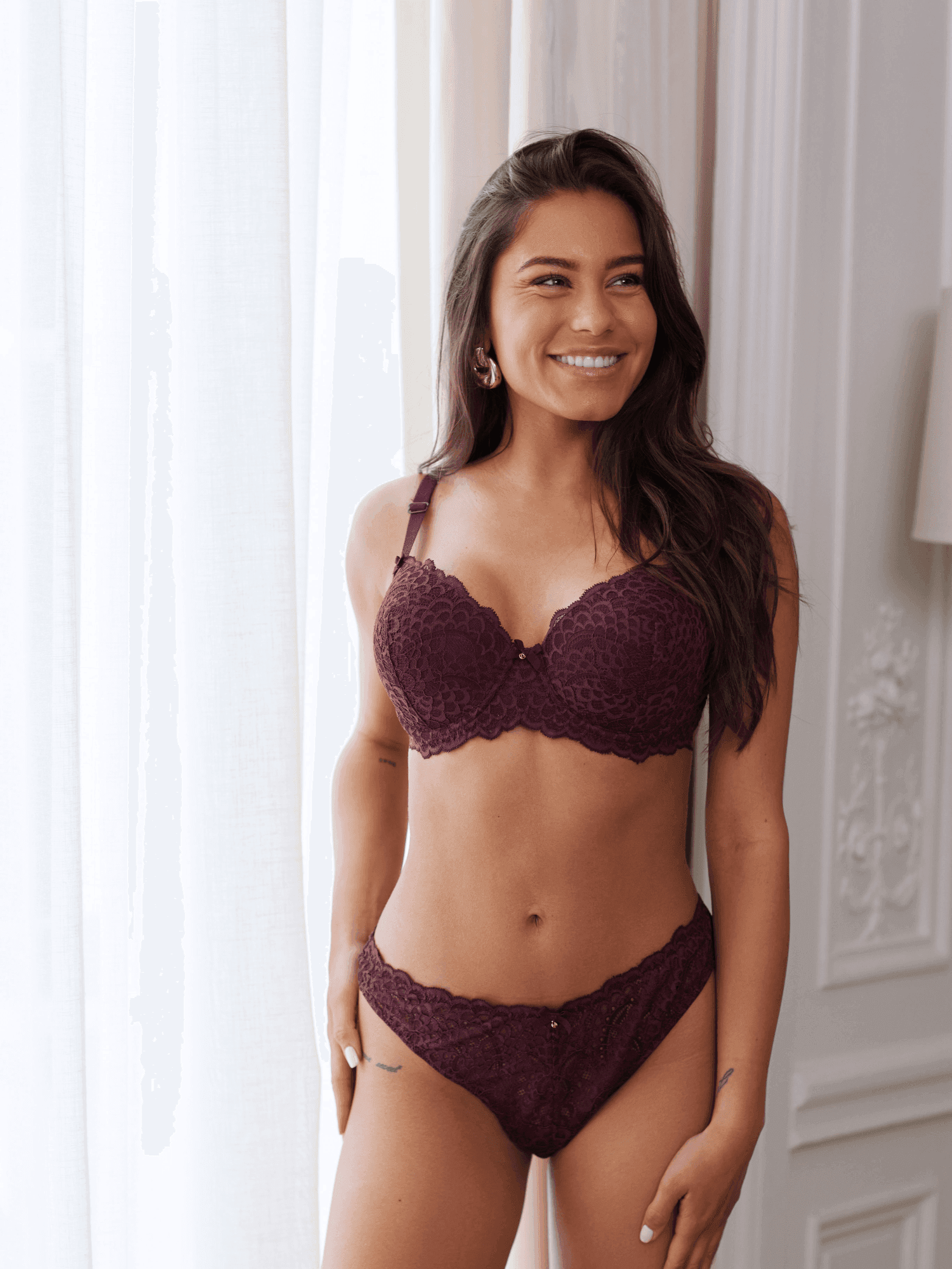 Soutien-gorge à Coque Fine BCDE RIVA Prune